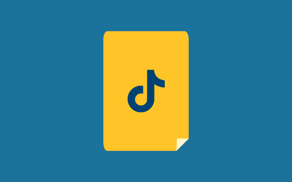 Illustration of TikTok logo on a file icon
