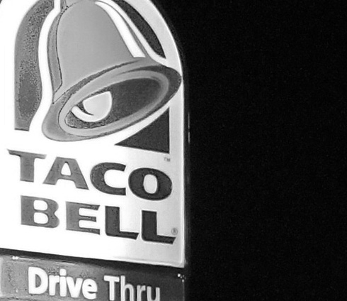 Black and white version of the Taco Bell logo