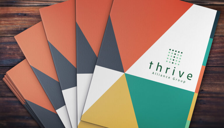 Colorful Thrive Alliance Group pocket folders